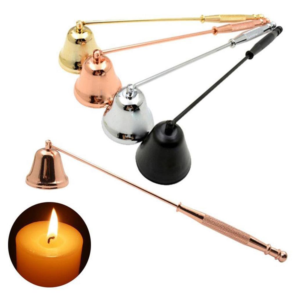Stainless Steel Candle Snuffer Set Wicks Home Tool Long Handle Bell Fire Extinguisher Lighter Candle Trimmer Accessories Decor