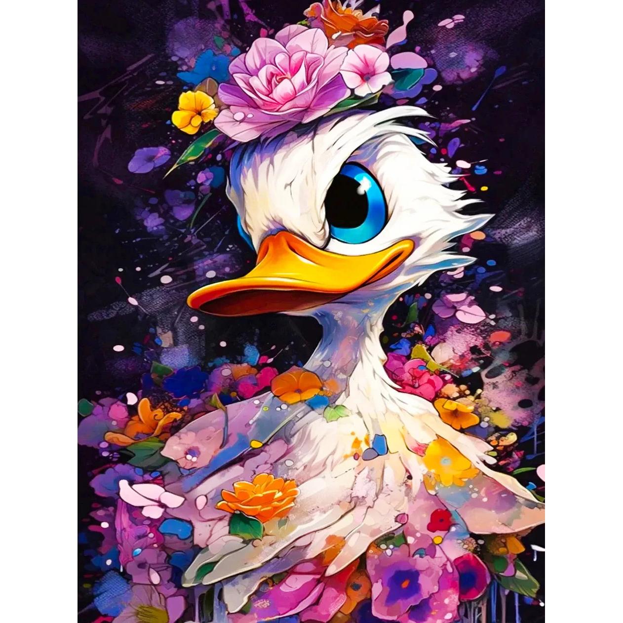 

Микки и Минни Маус 5D Алмазная мозаика Мультяшная вышивка крестом Дональд Дак Домашний декор Round 20x30cm