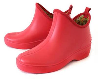 Bunte Regenstiefel für L [Markenlos] Damen, kurz, rot,