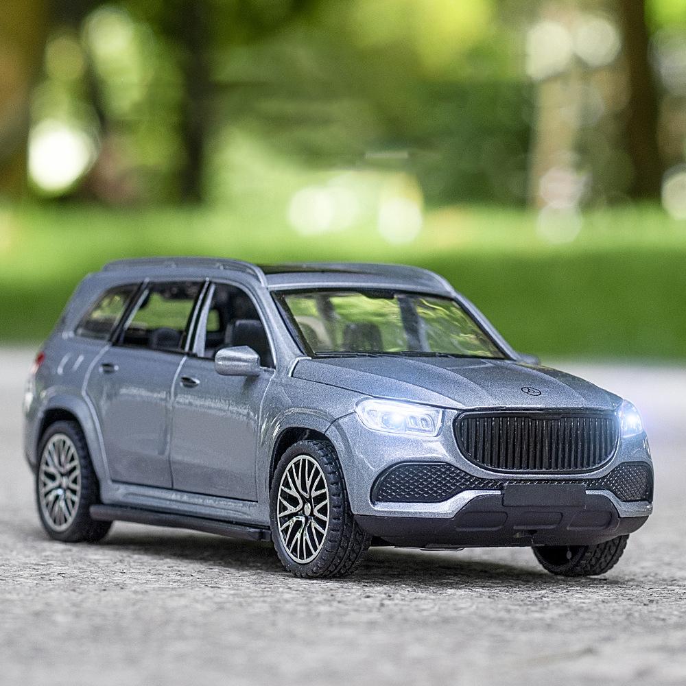 1/32 Scale Benz GLS600 Diecast Car Model Toy, Pull Back Toy Vehicle with Sound and Light for Kids Toddler Boys Girls Gift Collection