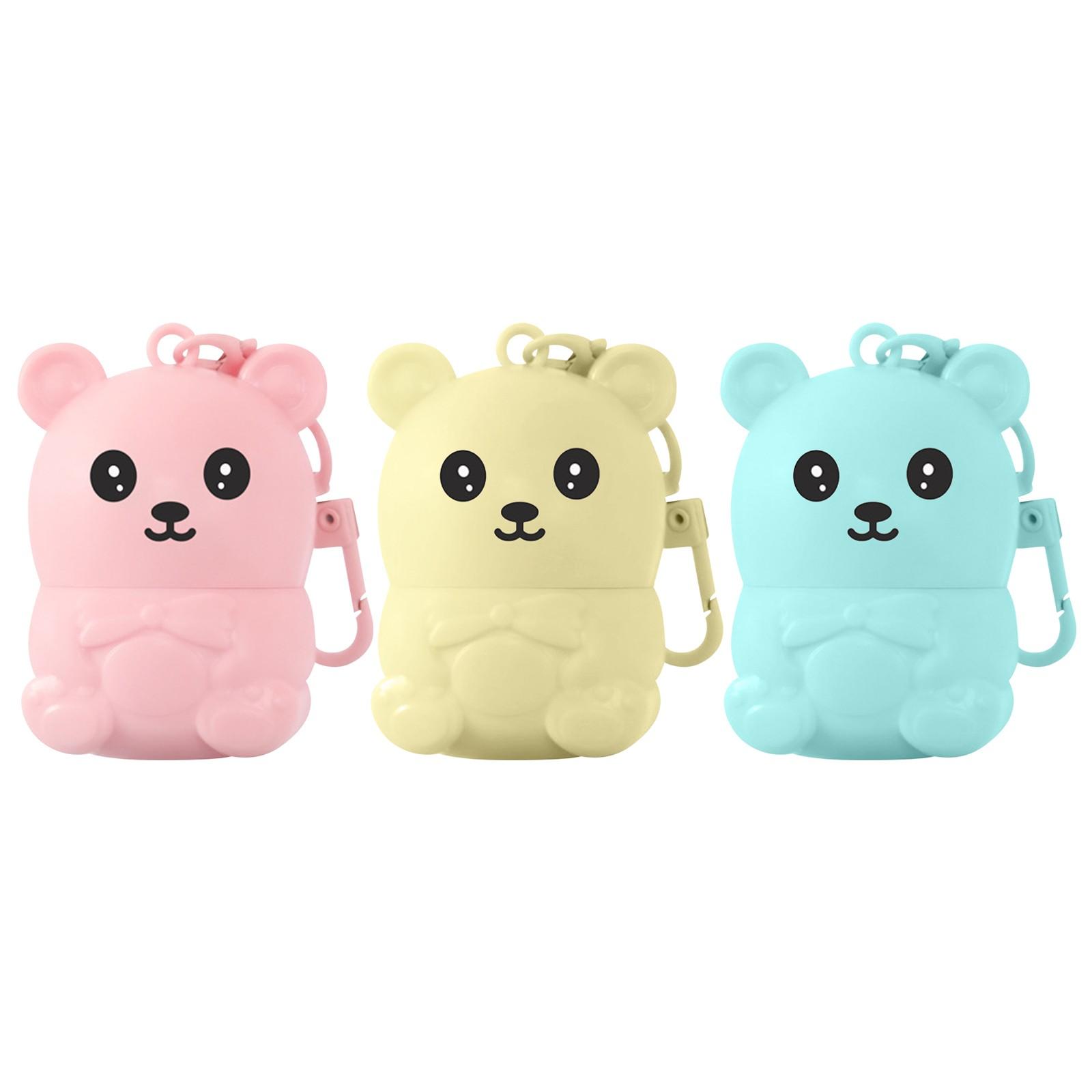 

Набор бальзамов для губ «Медвежонок», с брелоком для ключей, бальзамы для губ со вкусами меда, клубники и черники, подходит для сухих и потрескавшихся губ(3шт / коробка) белый