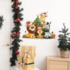 Wholesale of Christmas Atmosphere Cute Animals and Christmas Trees Living Room Entrance Hall Home Wall Decoration Stickers