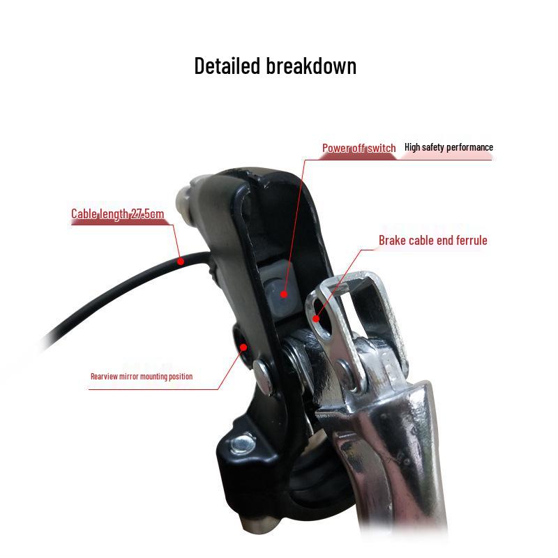 Electric Bicycle Rear Brake and Power Cut-Off Handle Assembly
