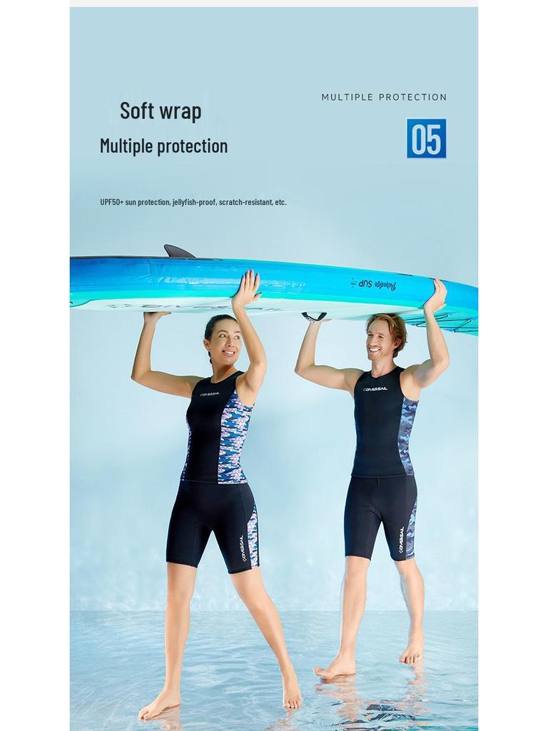 DIVE&SAIL 2MM Neoprén Mellény és Rövidnadrág Szett - Hideg elleni védelem búvárkodáshoz, sznorkelezéshez és szörfözéshez