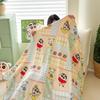 Coperta Morbida Double-Face del Cartone Animato Crayon Shin-chan - Coperta per Aria Condizionata, Coperta da Divano, Latte Pile Spesso