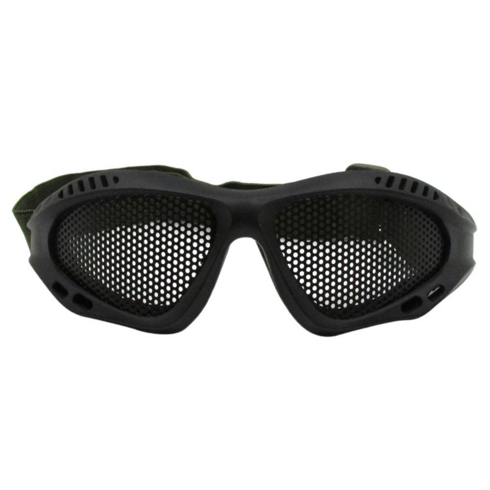 Adjustable Protective Eyewear Metal Mesh Protective Glasses Impact Resistant Hiking Glasses  Travel