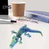 3D Printed Skeleton Crocodile Figurine Movable Joints Bone Crocodile Figure Articulated Animal Model Toy Home Office Desktop Decoration Ornament