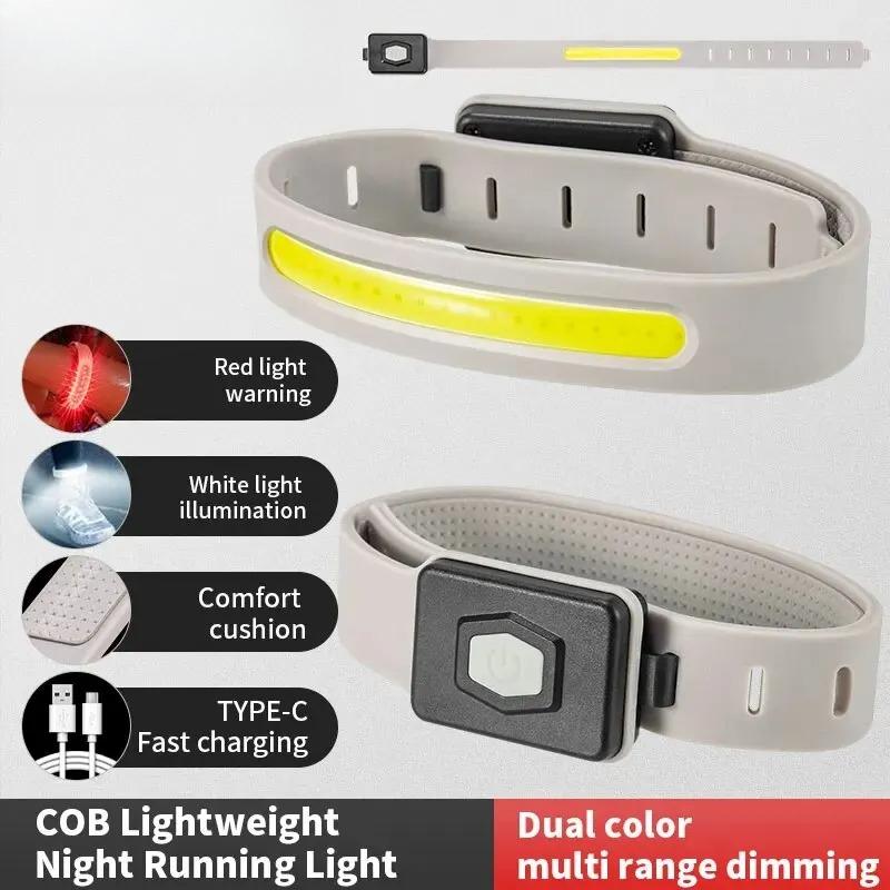 LED Mini Portable Armband Light COB Night Running Wrist Lamp 500LM Outdoor Camping Cycling Rechargeable Safety Warning Lantern