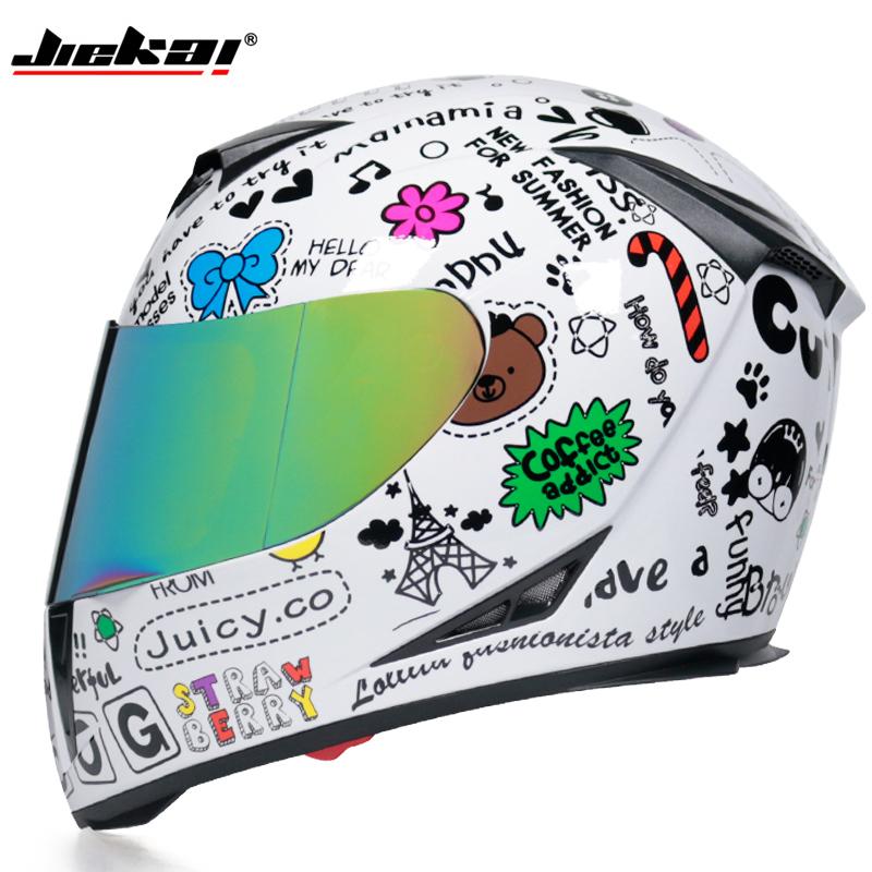 Handsome Four Seasons Universal Full Face Helmet Built-in Small Lens Motorcycle Personality Helmet