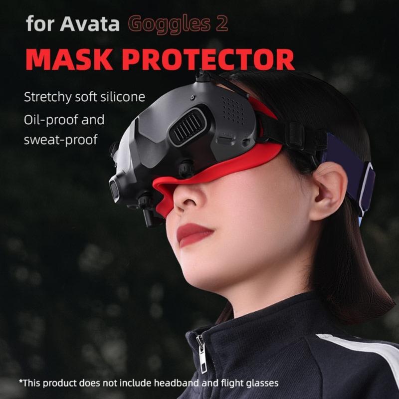Silicone Anti-Sweat Face Eye Pad Cover Pressure-relieving Head Strap Headband for DJI Avata FPV Headset Accessories