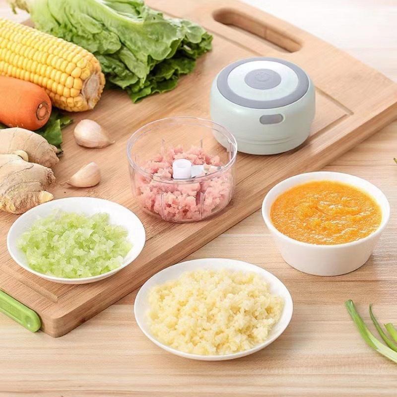 100ml/250ml Wireless Electric Garlic Pounder Garlic Whisk Portable Chopper USB Charging Ginger Chili Vegetable Masher Machine