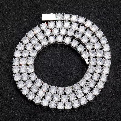 Micro Pave 5A Cubic Zirconia Tennis Chain 3mm 4mm 5mm 6mm Iced Out CZ Necklace Bling Hip Hop Jewelry for Women Men