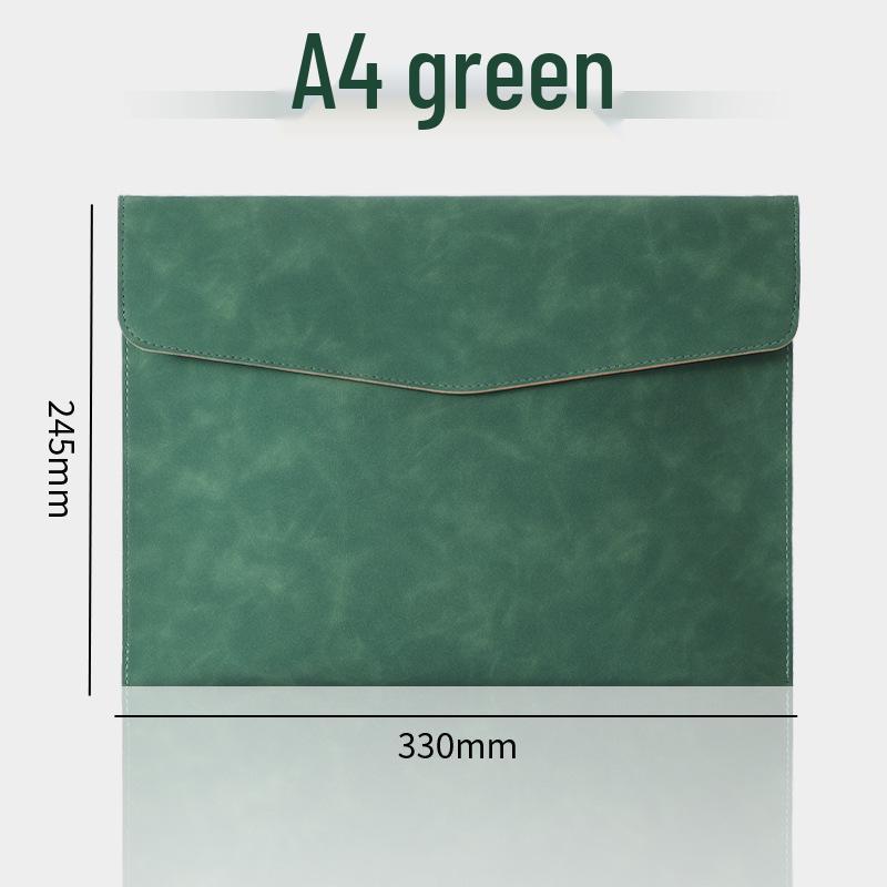 A4 Leather Waterproof Briefcase for Office & Business Use