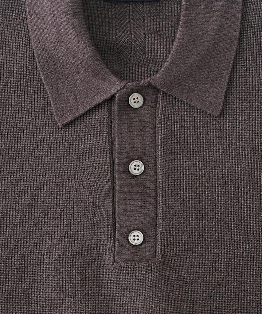 ANALOG MOOD Hazzi Button-Up Collar Knit (Charcoal)