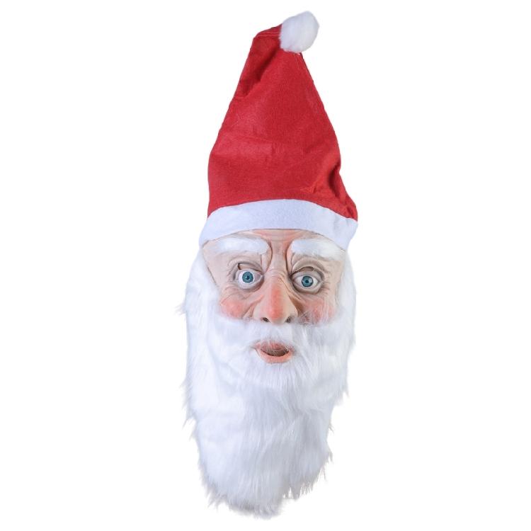 Maschera Barba Babbo Natale per le Feste di Natale Rossa Divertente Parrucca Maschera di Father Christmas per Festa di Natale Costumi Cosplay