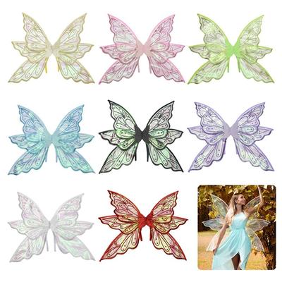 Weihnachten Erwachsene Feenflügel Mädchen Funkelnde Engelsflügel Organza Schmetterlingsflügel für Halloween Dress Up Party Gastgeschenk