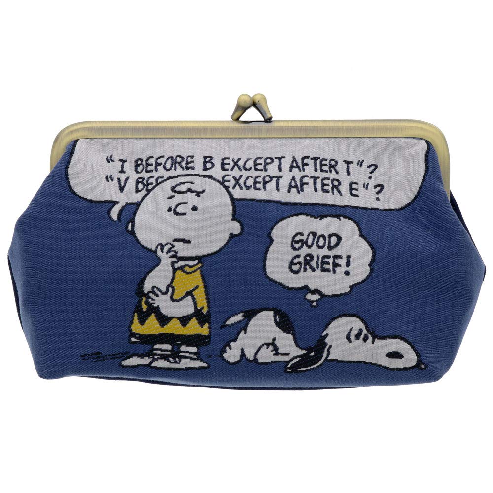 

Sunstar Stationery Snoopy Kiryu Woven Clasp S2284065 Pouch, Pouch, Navy,