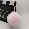 Colorful Pompoms Keychains Fluffy Plush Ball Faux Fur Keyring for Women Girl Hat Shoes Jewelry Bag Charms Accessories