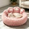 Soft Fluffy Bear‑Paw Pet Bed, Warm Non‑Slip Winter Sleeping Sofa Cushion for Small Medium Large Dogs & Cats Home Use