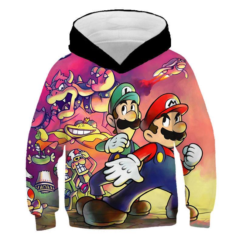 Super Mario Brothers Mario Children's Versatile Sweater Cosplay Spring and Autumn Anime Hoodie Jacket Men