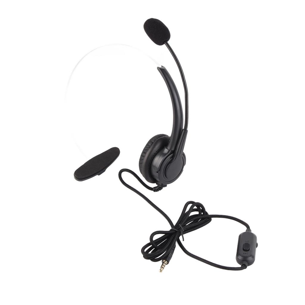 Trådbundna Trucker Headsets 3,5 mm Mono Headset med Brusreducerande Mikrofon Volymkontroll för