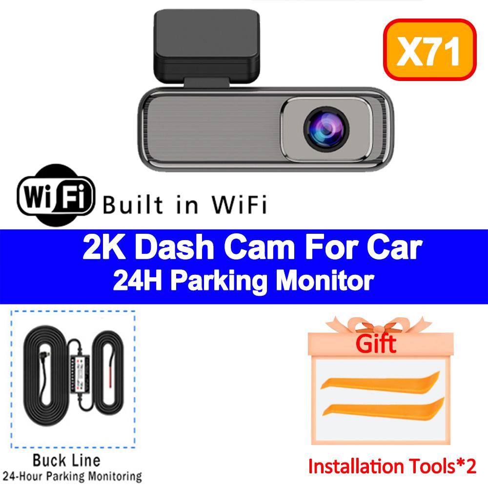 

2K Dash Cam для автомобилей WiFi APP Автомобильная камера для автомобильного видеорегистратора 24H Praking Monitor Видеорегистратор Черный ящик Ночное видение Автомобильные аксессуары