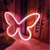 Coral Pink Butterfly Neon Signs for Wall Office Colleage Apartment Dorm Wedding Birthday Party Decor,Neon Butterfly Led Signs Decorations Night Light