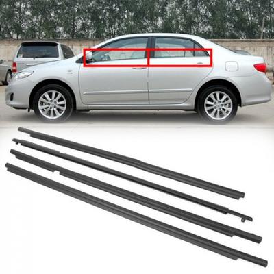 4pcs Car Side Window Door Belt Weatherstrip Trim for 2009-2012 Toyota Corolla