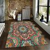 Bohemian Style Rug with Elegant Floral Pattern Suitable for use as an anti-slip game mat for living room and bedroom sofas