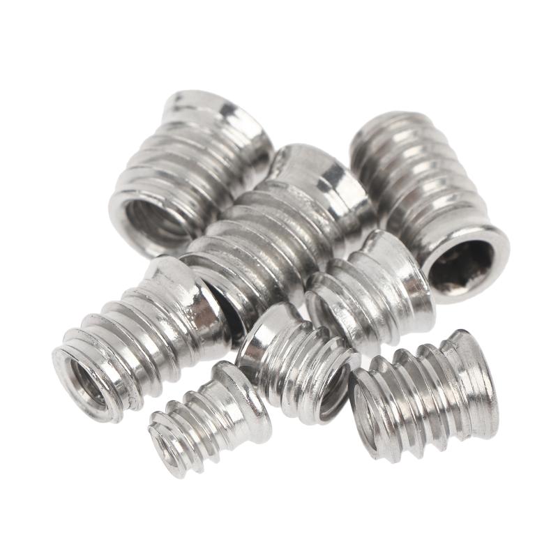 Hex Socket Insert Nuts 10pcs Threaded Embedded Fasteners Heavy Duty Hardware for Woodworking Cabinet Furniture Installation