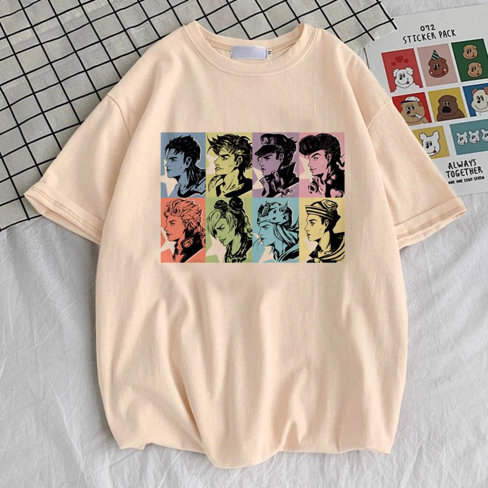 Jojo Bizarre Adventure Steel Ball Run t shirt teen Punk hip hop aesthetic Gothic Trendy top tees Digital Y2k Classic