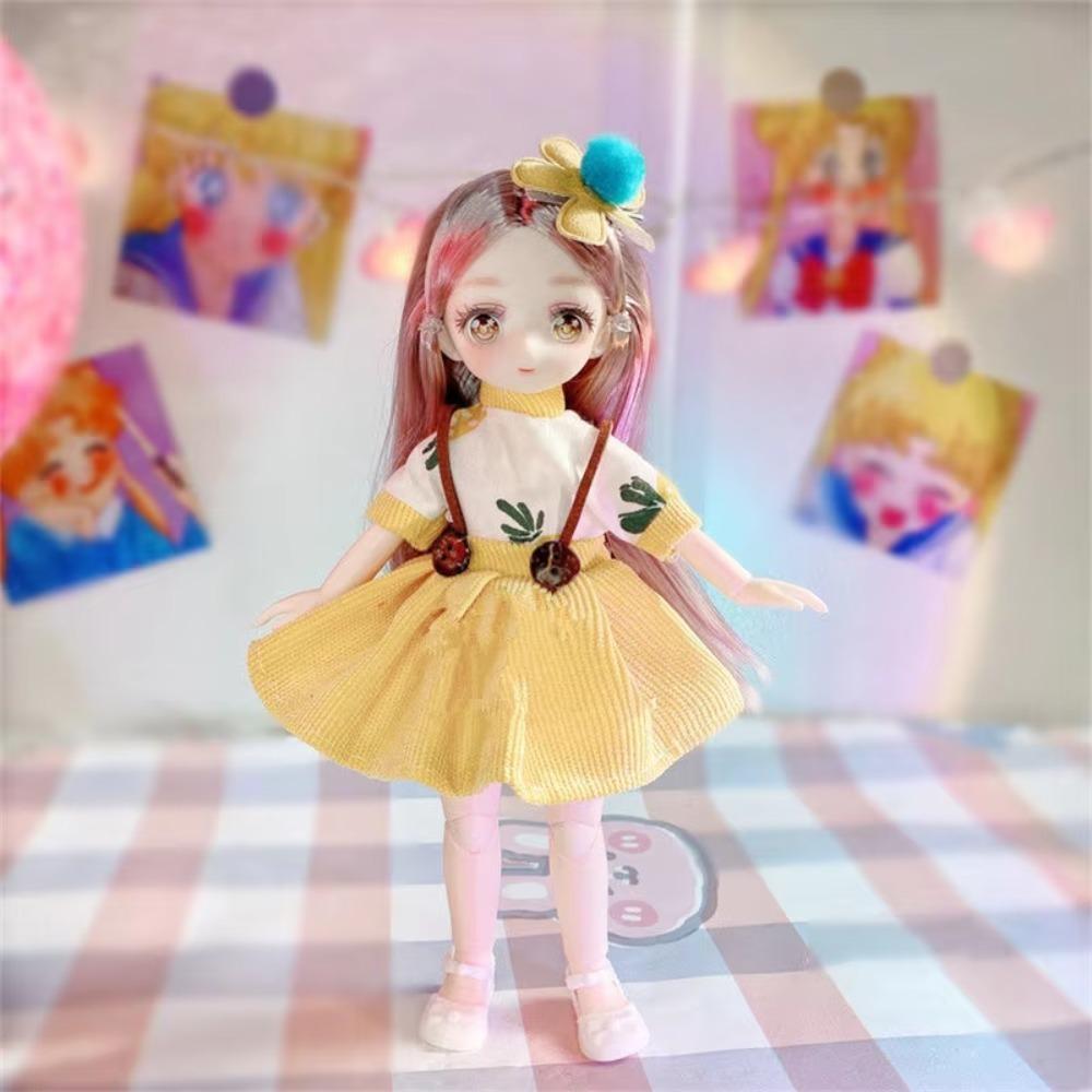 With Clothes Simulated Eye Hinge Doll 3D Eyes Removable Joints Doll BJD Doll with Clothes  Kids Toy