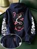 Men's Japanese Style Hoodie Tokyo Dragon Cherry Blossom Graphic Print Sweatshirt Oversized Asian Streetwear Autumn Winter Tops