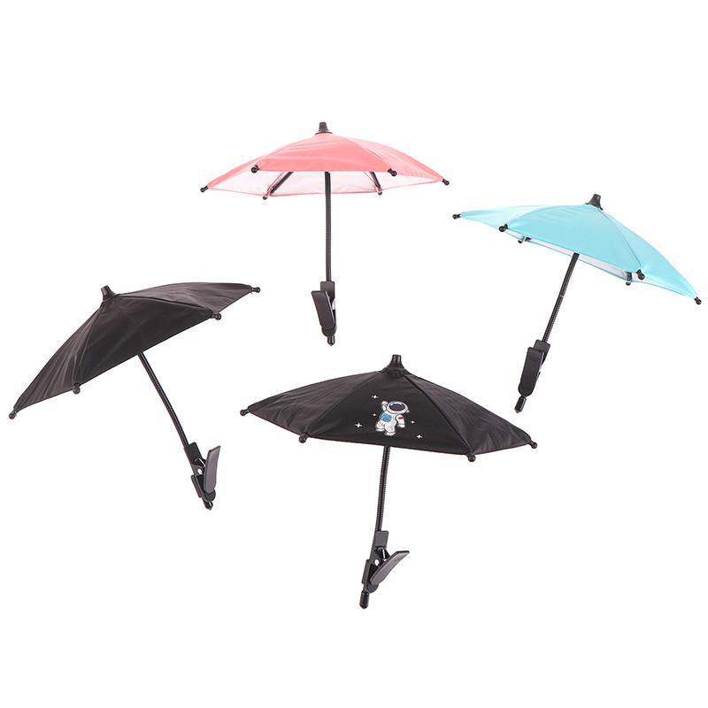 Electric Motorcycle Phone Bracket Umbrella Car Navigation Frame Rider Helmet Umbrella Hand Sunshade Outdoor Bendable