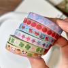 1 Roll Cute Cartoon Washi Tape, Assorted Patterns, Single Use Paper Material, Decorative Adhesive Tape for Scrapbooking and Crafting