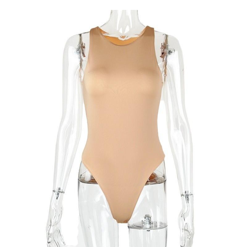 Sommer Streetwear Bodysuit Mit Doppellagigem Milchseidenstoff Für Damen