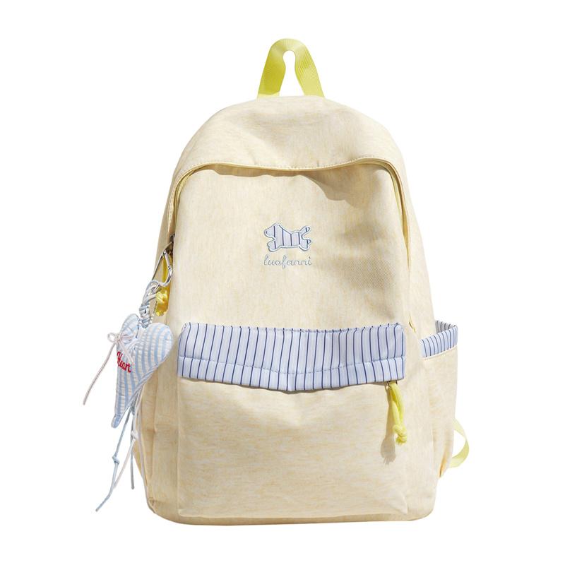 Letter Embroidered Backpack Student Schoolbag Women s Backpack
