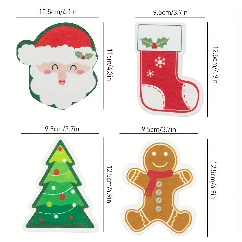 Festive Holiday Christmas Cleaning Sponges Kitchen & Bathroom Cleaning - Christmas Tree, Gingerbread for Man,Snowflake,Stocking