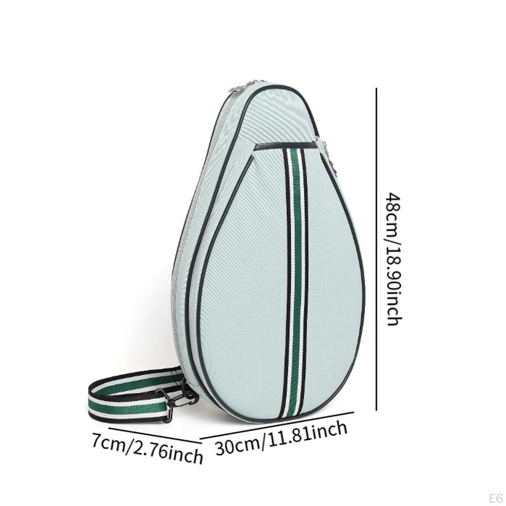 Badminton Paddle Carrier with Zipper, Crossbody