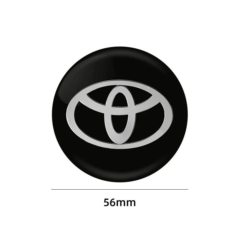 AOG1  Car Wheel Center Cap Emblem Sticker For Toyota Camry Ch-r Corolla Rav4 Yaris Prius Hilux Avensis Auris Wheel Hub Cap Stickers