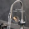 TLXT Brass Pull-Out Kitchen Faucet