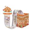 Gingerbread Man Pattern Christmas Theme Holiday Decor Paper Gift Box Money Box