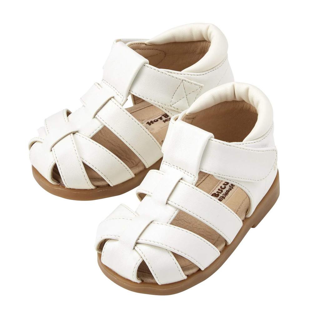 House Hot Baby Sandals for Boys and White [Miki Biscuits] Kids, Girls, 72-9301-820, 13cm,