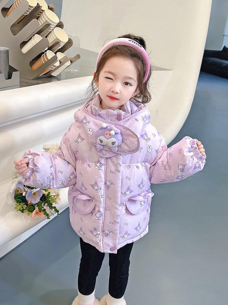 2025 Winter Cartoon Down Jacket for Baby Girls - Stylish, Warm, and Cotton-Padded