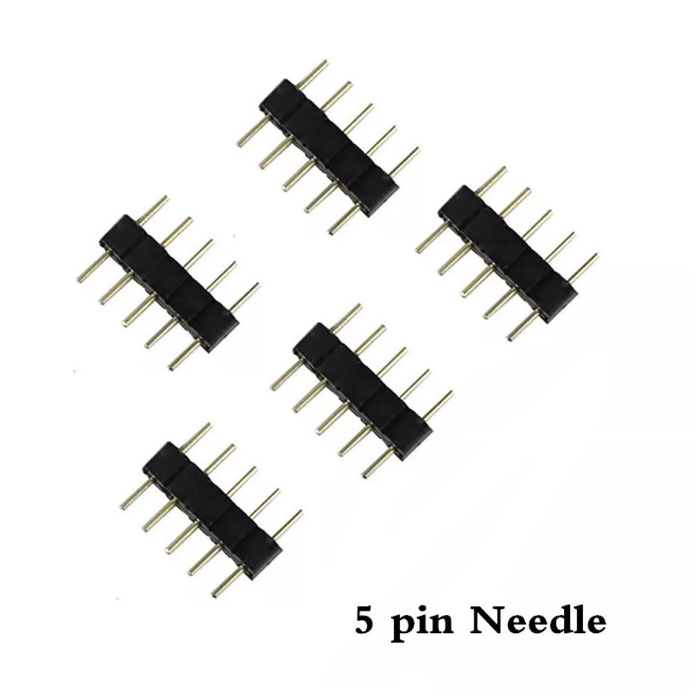 RGB Connector Double Insert 4Pin Needle Led Strip Light LED Connector RGBW Connector LED Adapter