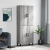 VidaXL Highboard Sonoma Grey 69.5x34x180 Cm Engineered Wood 3195705