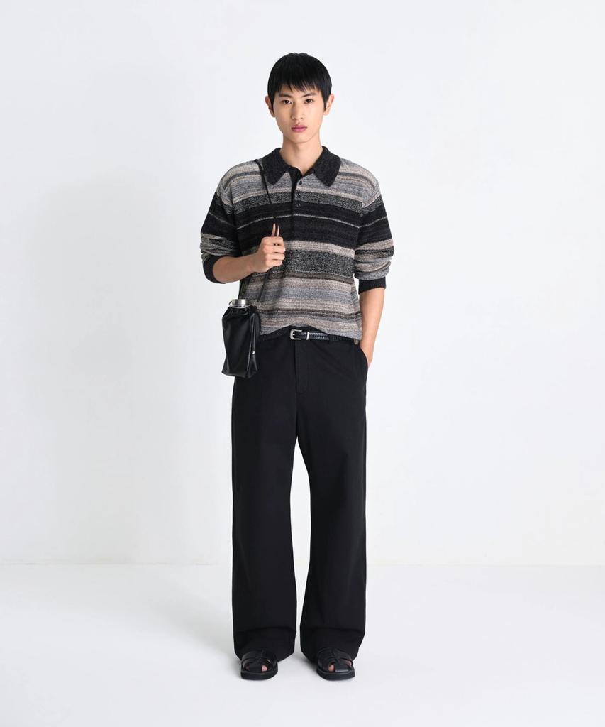 LABELARCHIVE Marvin Twill Cotton Chino Pants Black