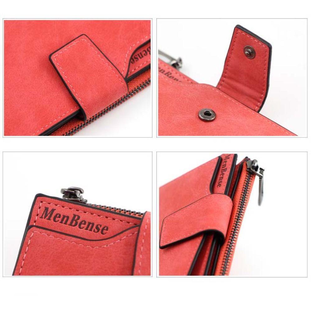 PU Leather Cash Purse Bag Large Capacity Short Wallets Portable Pocket Purse Wallet  Men Women