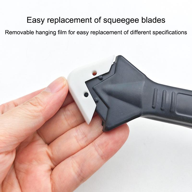 Silicone Scraper Squeegee Glue Remover Knife Caulking Angle Beauty Crack Trowel Tool Grout Scraper Kit With 5Pcs Scraper Head
