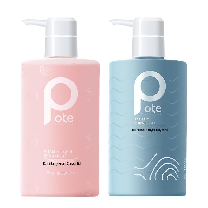 

Pote Sea Salt & Peach Duo Shower Gel Set